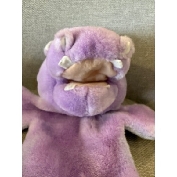 Alphapotamus Plush Hand Puppet Scott Foresman Toy Purple Hipp Hippopotamus Faded - Picture 4 of 8